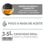 Freidora de aire 3.5L Imusa Easy Fry One Ez130856  color negro
