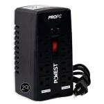 ESTABILIZADOR - Regulador De Voltaje Powest 1000va 600w Para Pc 8 Tomas ProPC100